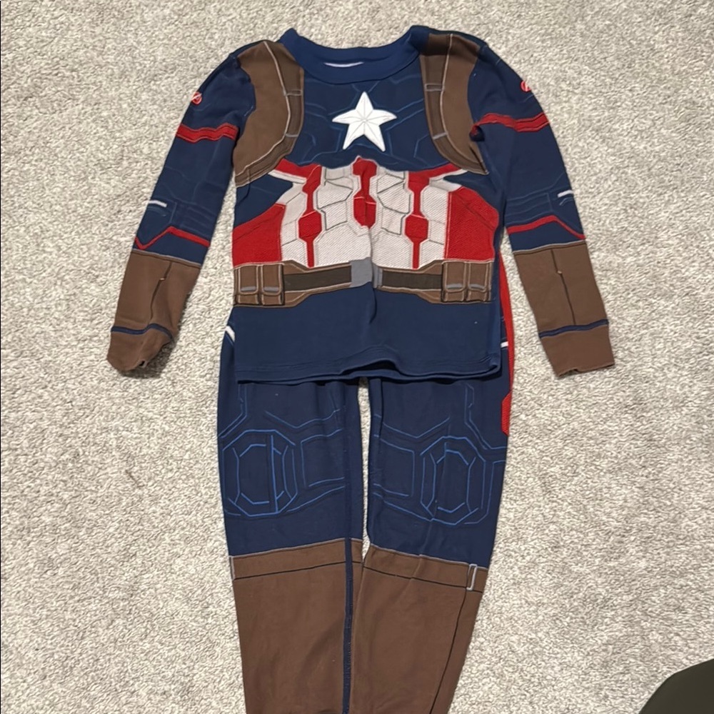 Captain America Pajama Costume Set— 5